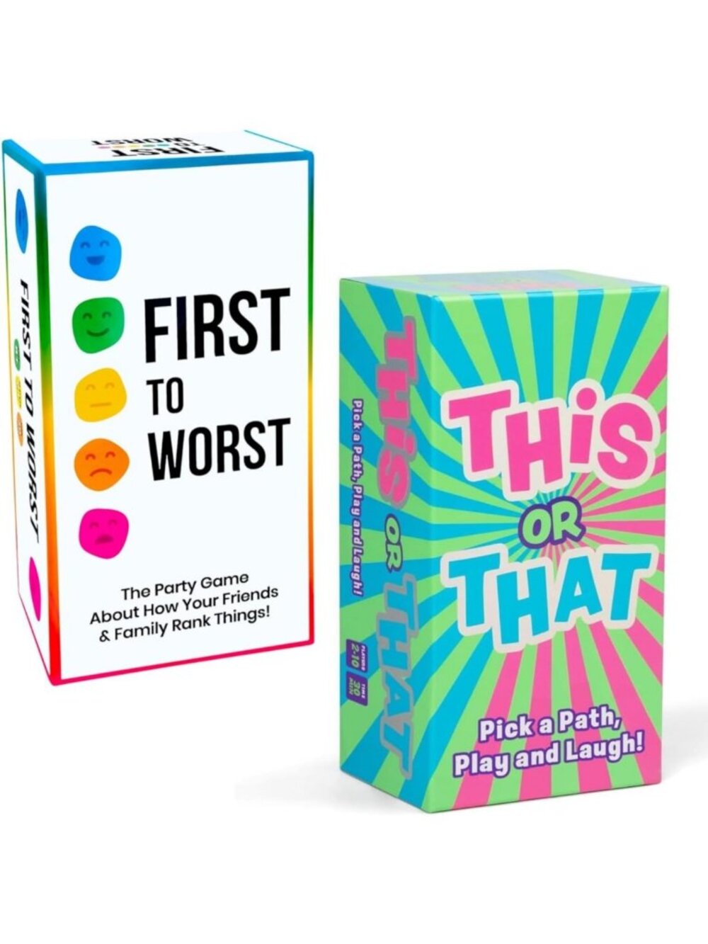 Family Game Night Bundle - First to Worst & This or That - Fun All-Ages Party